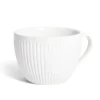 Tasse porcelaine 42cl strie embossée blanche