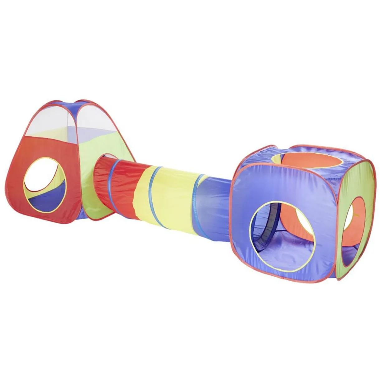 Tente tunnel enfant tricolore avec sac de transport L300cm < Gifi Best