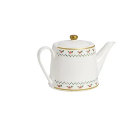 Theière de Noël 1,2L blanche et dorée motifs houx < Gifi New