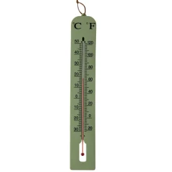 Thermomètre plastique vert H40 cm
