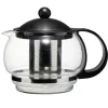 Théière en verre et acier avec infuseur en inox 900ml noir