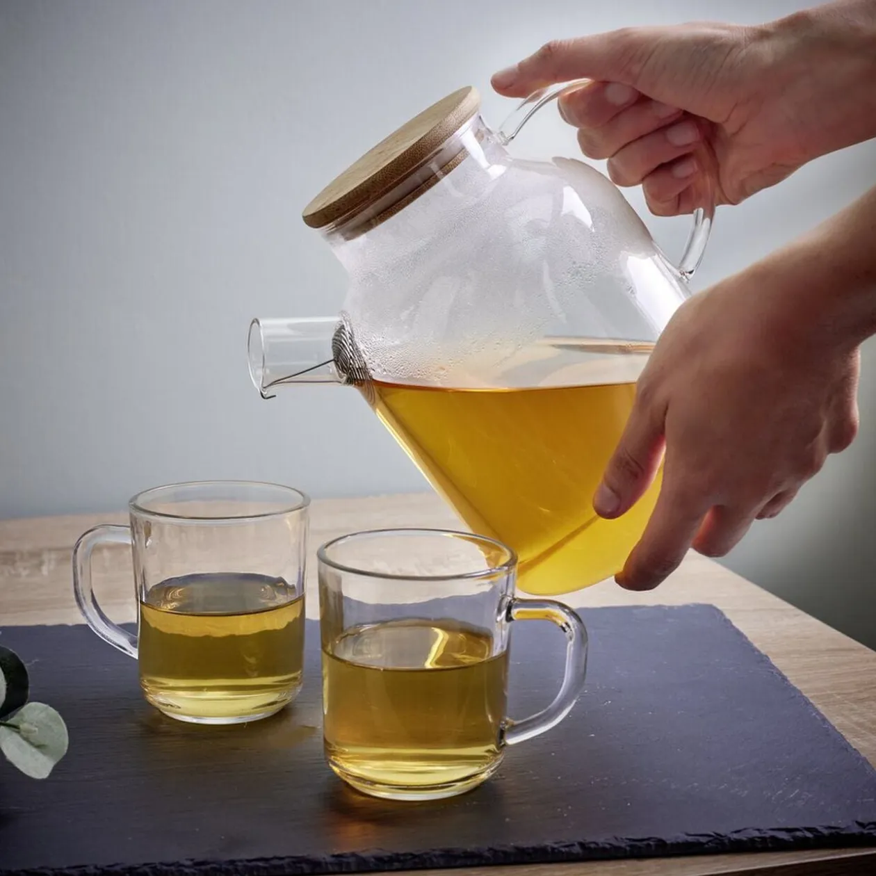 Théière en verre et bambou 1,6L