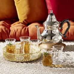 Théière marocaine orientale inox avec anse H21,5cm < Gifi Discount