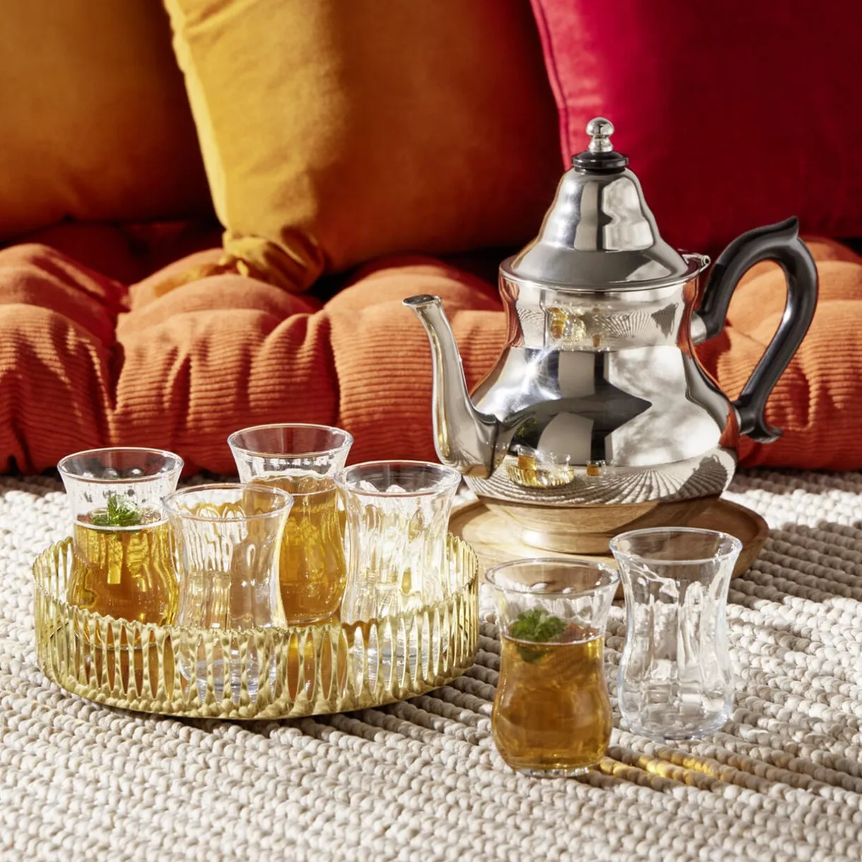 Théière marocaine orientale inox avec anse H21,5cm < Gifi Discount