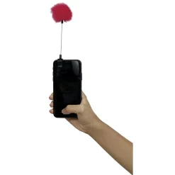 Tige pompon clip selfie pour animaux Ø4xL14cm