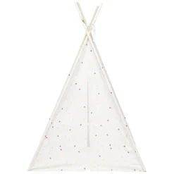 Tipi Flower polyester blanc à pois - L120xP120xH160 cm < Gifi