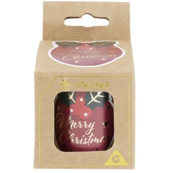 Étiquette autocollante Noël x50 houx Merry Christmas rouge thème fantasia 5x5cm < Gifi Discount