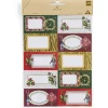 Étiquette cadeau autocollante Noël fleurs vintage lapin 4x8cm x10 < Gifi Online