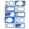 Étiquette cadeau autocollante Noël motif polaire 4x8cm x10 < Gifi
