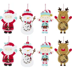 Étiquette cadeaux de Noël shaker x8