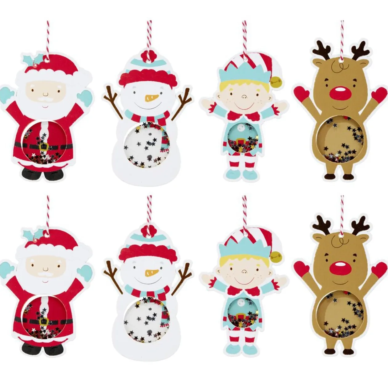 Étiquette cadeaux de Noël shaker x8