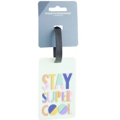Étiquette de bagage PVC 7x15cm (5 modèles) < Gifi New