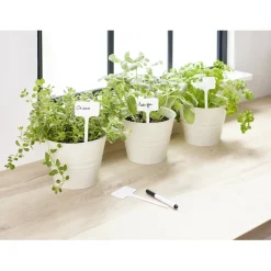 Étiquette à planter x17 en plastique blanc H14cm < Gifi Hot