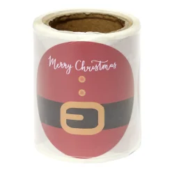 Étiquette pour paquet cadeau ronde ceinture Père Noël 50 pièces < Gifi Best