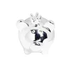 Tirelire cochon argenté 9x7xH8,3cm
