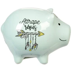 Tirelire cochon bleu attrape rêves < Gifi