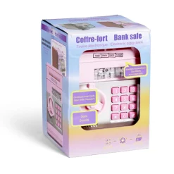 Tirelire coffre-fort 13,5x13,5xH19,5cm < Gifi Discount