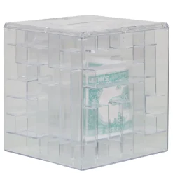 Tirelire design labyrinthe transparente < Gifi New
