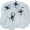 Toile blanche avec 4 araignées
