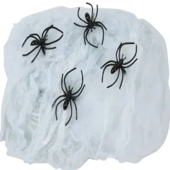 Toile blanche avec 4 araignées