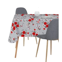 Toile cirée Betsy fleuri rouge l140cm < Gifi Outlet