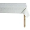Toile cirée blanche à pois L. 140 cm