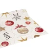 Toile cirée motifs guirlande boules de Noël rouge 140cm < Gifi New