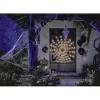 Toile d'araignée lumineuse 100 LED orange Ø78cm