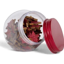 Étoile décoration de table bois rouge pailleté x80 < Gifi Online