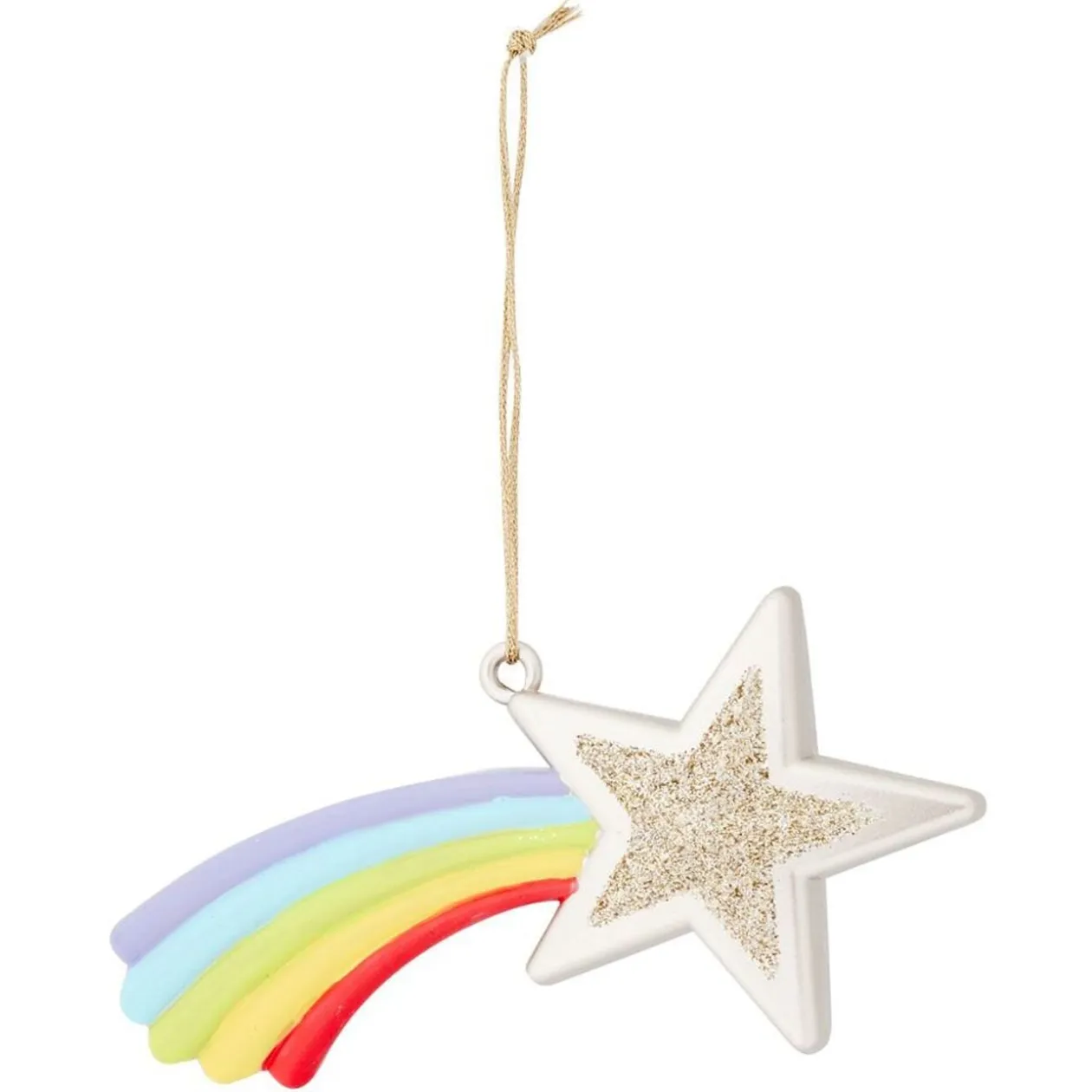 Étoile filante à suspendre multicolore L11xH6cm
