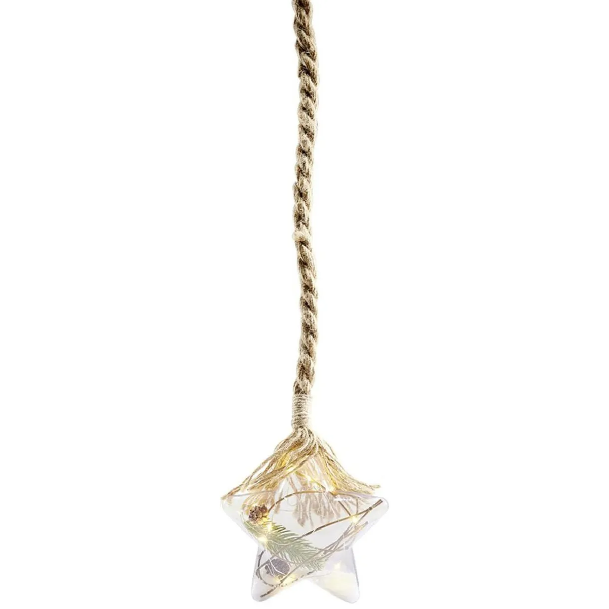 Étoile lumineuse avec corde de suspension en jute < Gifi Sale