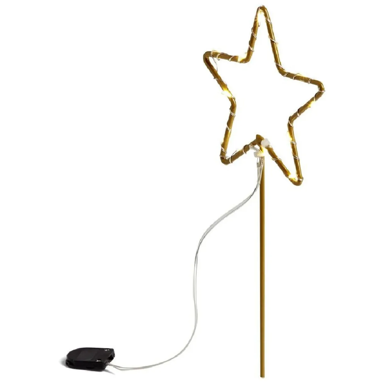 Étoile lumineuse à planter 12LED blanc chaud H25cm < Gifi Online