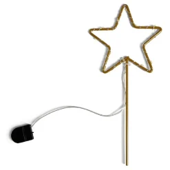 Étoile lumineuse à planter 12LED blanc chaud H25cm < Gifi Online