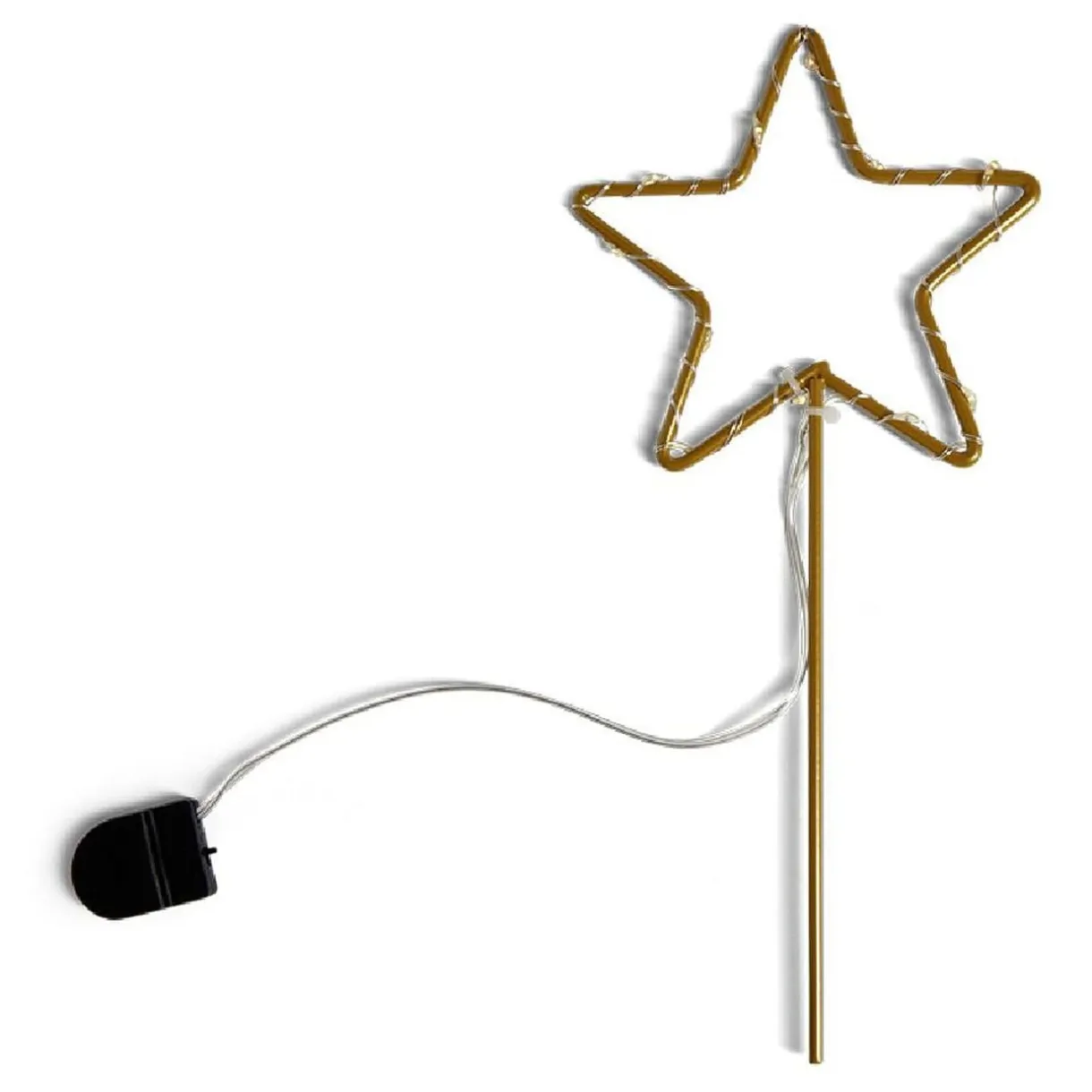 Étoile lumineuse à planter 12LED blanc chaud H25cm < Gifi Online