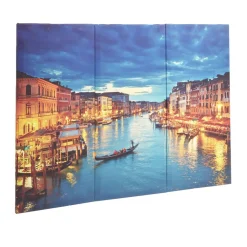 Toile triptyque imprimé Venise 80x60cm
