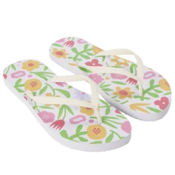 Tongs femme à motifs 36 à 41 (2 modèles léopard ou floral)