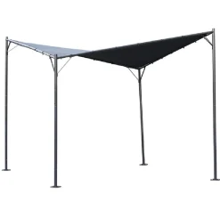 Tonnelle losange Venice gris UPF50+ 350x350xH270cm 12,25m²