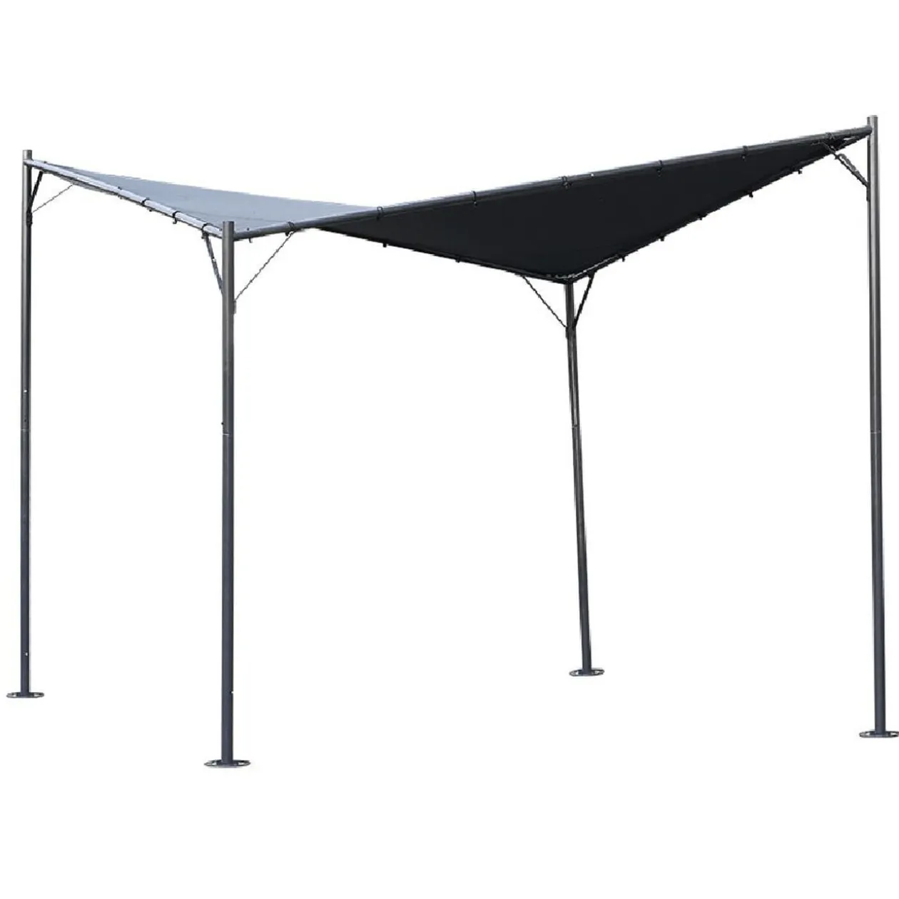 Tonnelle losange Venice gris UPF50+ 350x350xH270cm 12,25m²