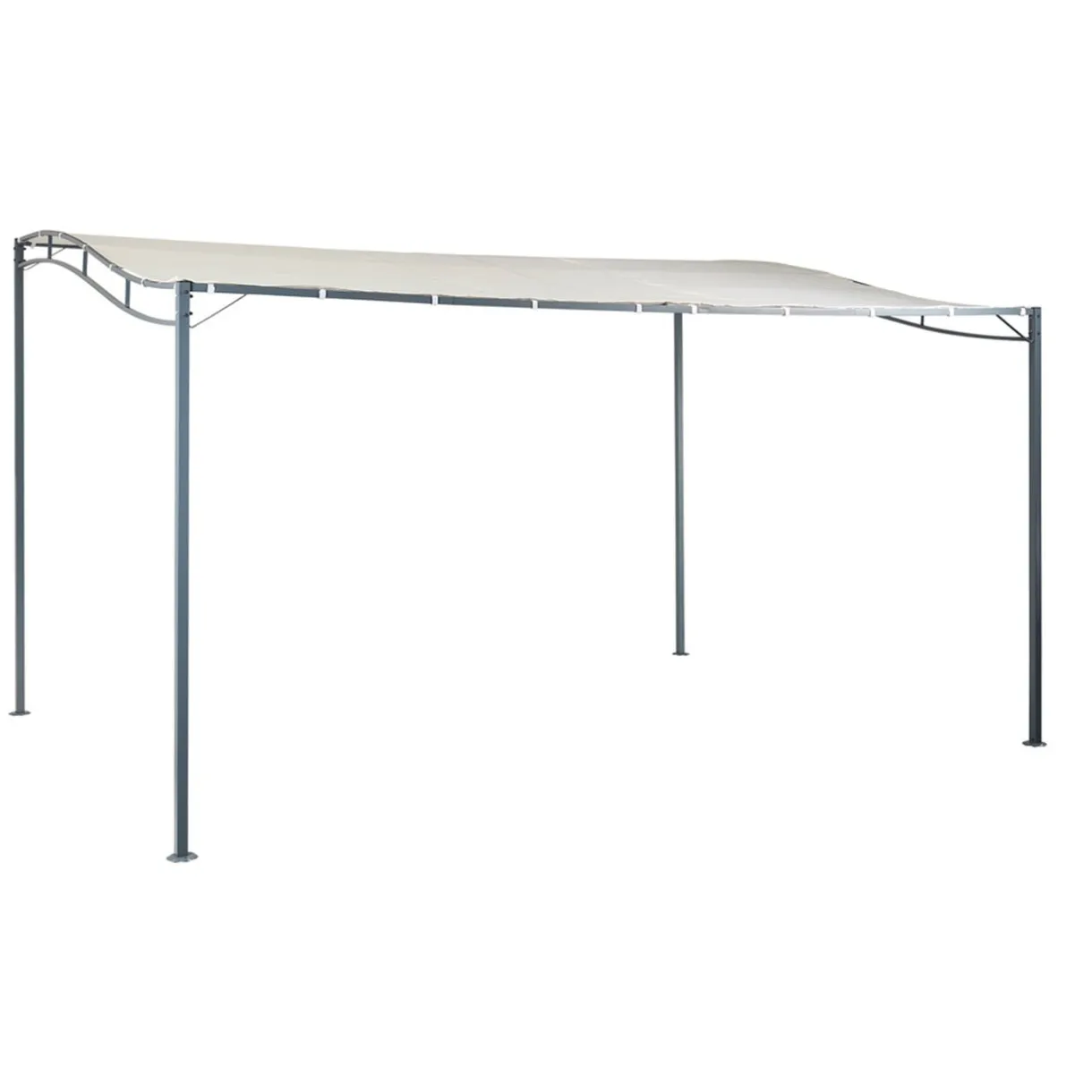 Tonnelle murale rectangulaire Lady gris et blanc écru UPF50+ 395x290xH240cm 11,45m² < Gifi Sale