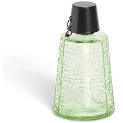 Torche de table pour huile citronnelle métal et verre vert Ø9xH16,5cm < Gifi Best