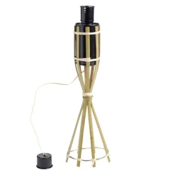 Torche à poser anti-insecte 1 mèche en bambou et métal Ø10xH39,5cm < Gifi Sale