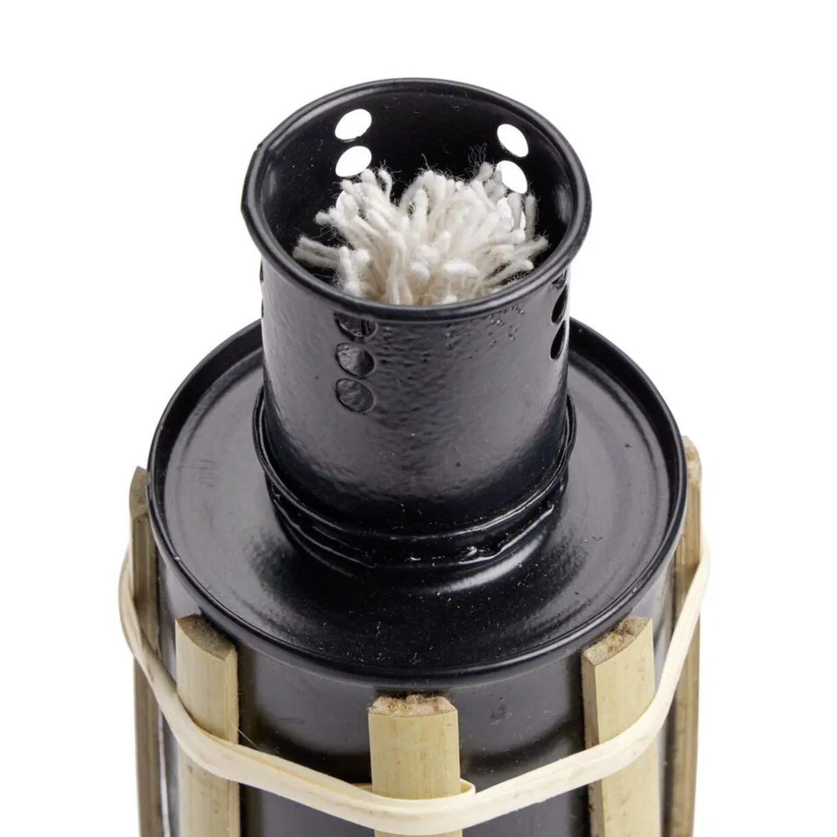 Torche à poser anti-insecte 1 mèche en bambou et métal Ø10xH39,5cm < Gifi Sale