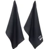 Torchon brodé La cuisine du Bistrot noir x2 - 100% coton 45x70cm
