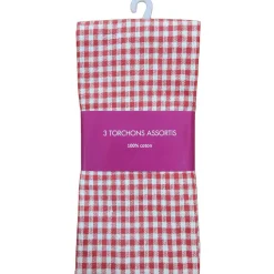 Torchon multicolore 45x65cm 100% coton x3 < Gifi Best
