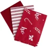 Torchon Noël x3 uni et à motif rouge et blanc 45x65cm < Gifi Best