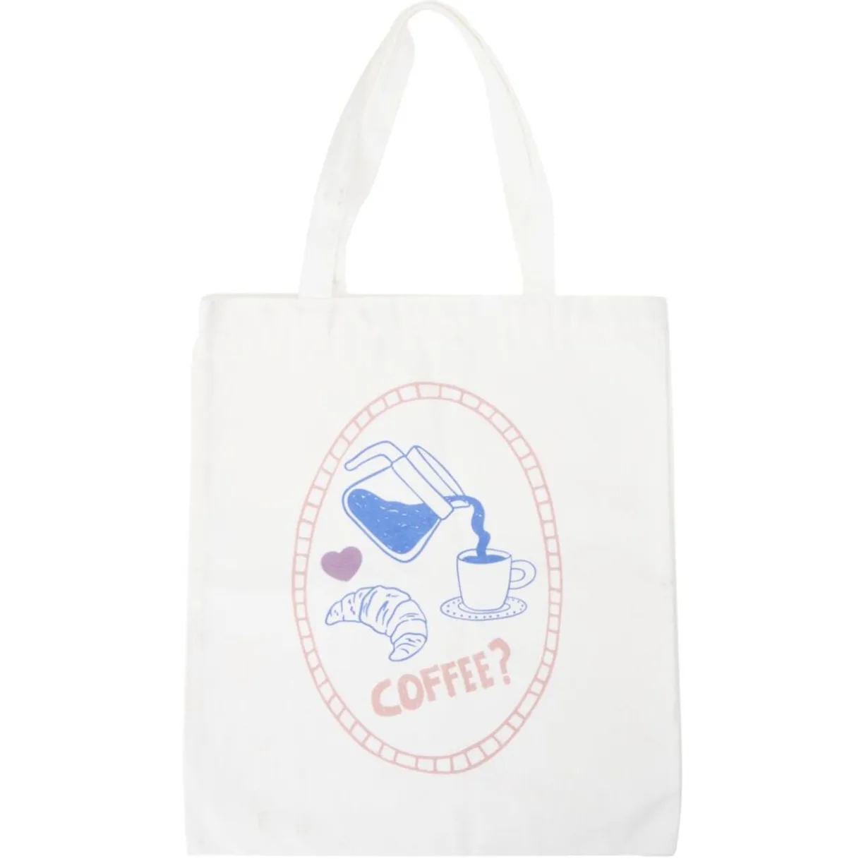 Tote bag polycoton motif déjeuner 36x42cm (2 modèles coffee ou croissant) < Gifi Hot