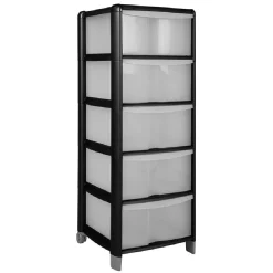 Tour de rangement 5 tiroirs 20L