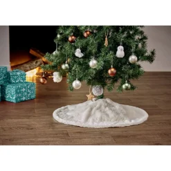 Tour de sapin Ø80 cm imitation fourrure blanc < Gifi Sale