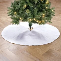 Tour de sapin feutrine blanc neige Ø90cm