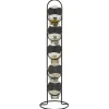 Tour à épices en métal avec 5 pots en verre Ø11xH39cm
